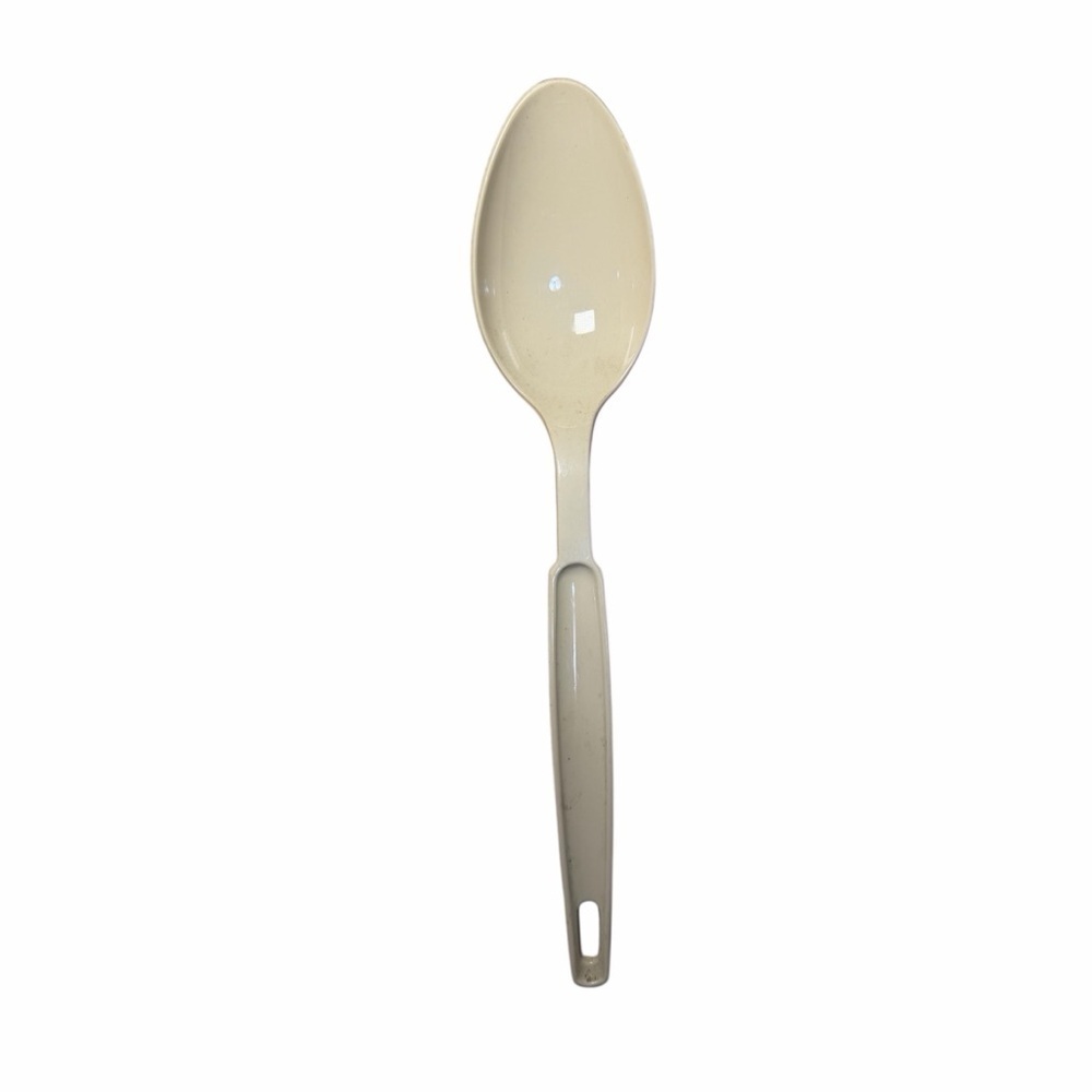 VTG Ekco nylon solid serving spoon in almond plastic